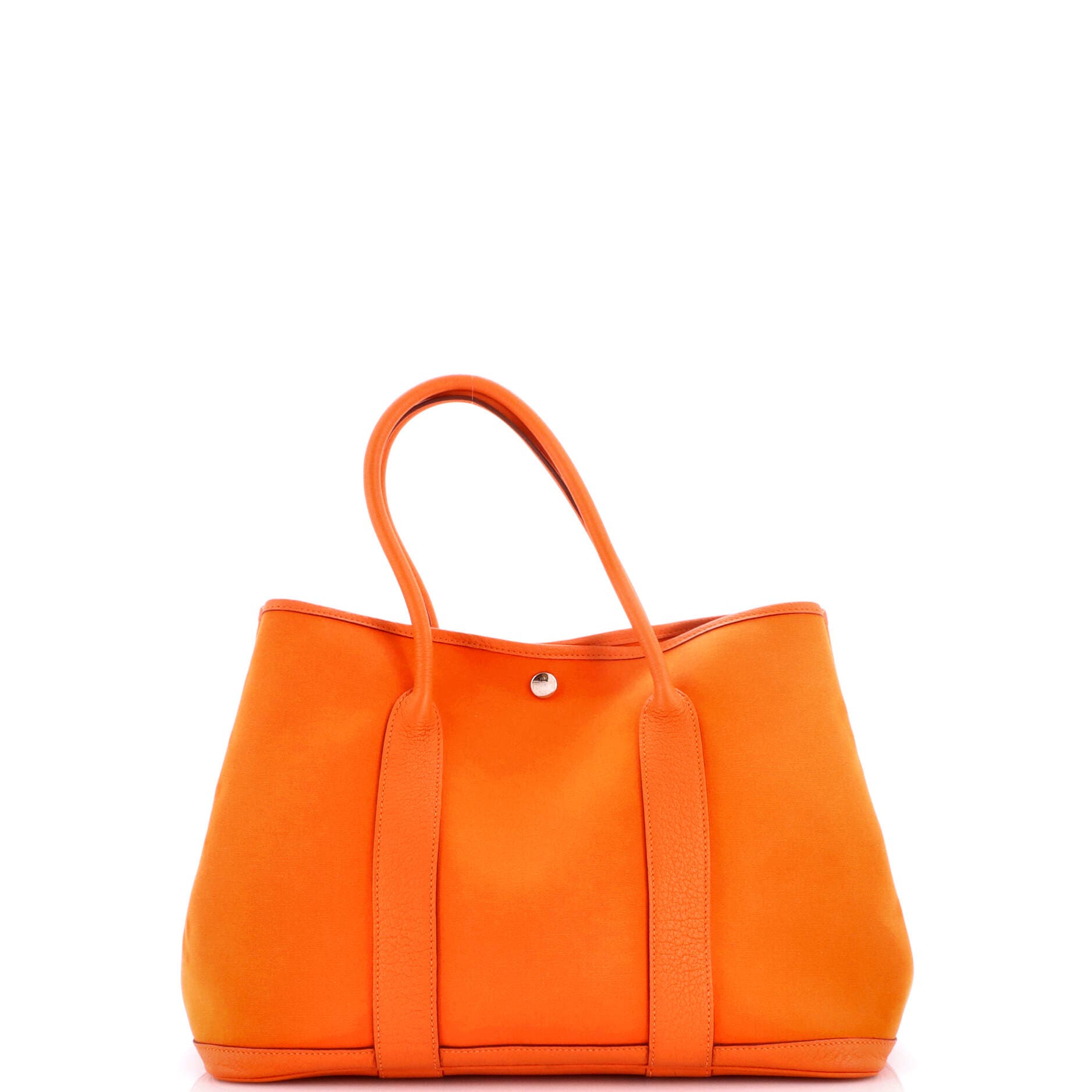 Pre-Owned Hermes Garden Party Tote Toile and Leather 36, Alternate, color, Orange H