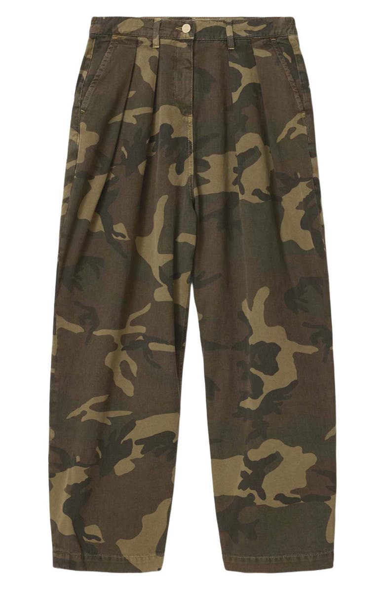 AllSaints Becca Camo Denim Pants, Alternate, color, Camo Green
