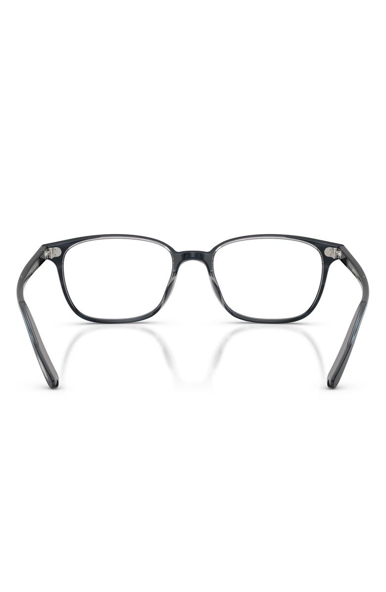 Oliver Peoples 53mm Square Optical Glasses, Alternate, color, Indigo Havana/ Demo Lens