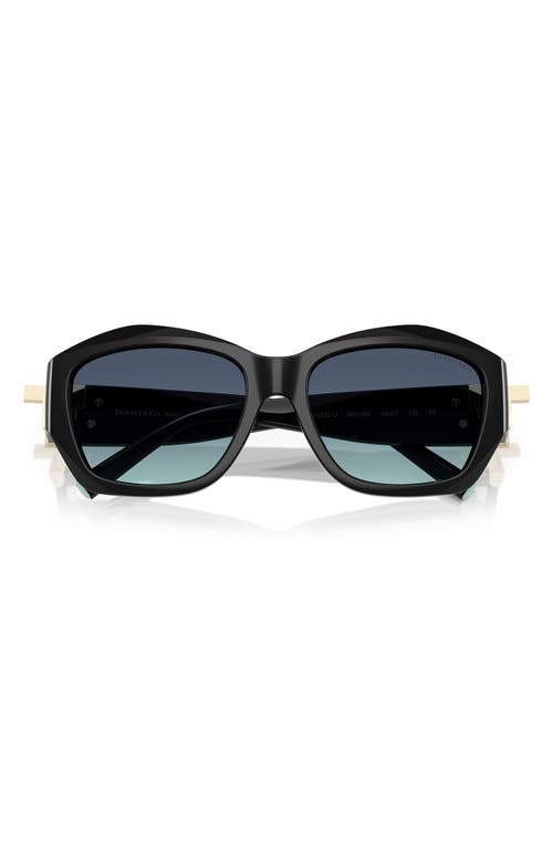 Tiffany & Co . 54mm Gradient Pillow Sunglasses In Black