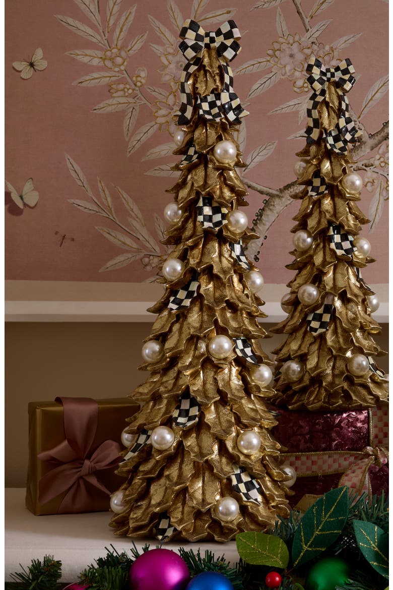 Courtly Noel Handmade Tall Faux Pearl Tree Figurine, Alternate, color, COURTLY