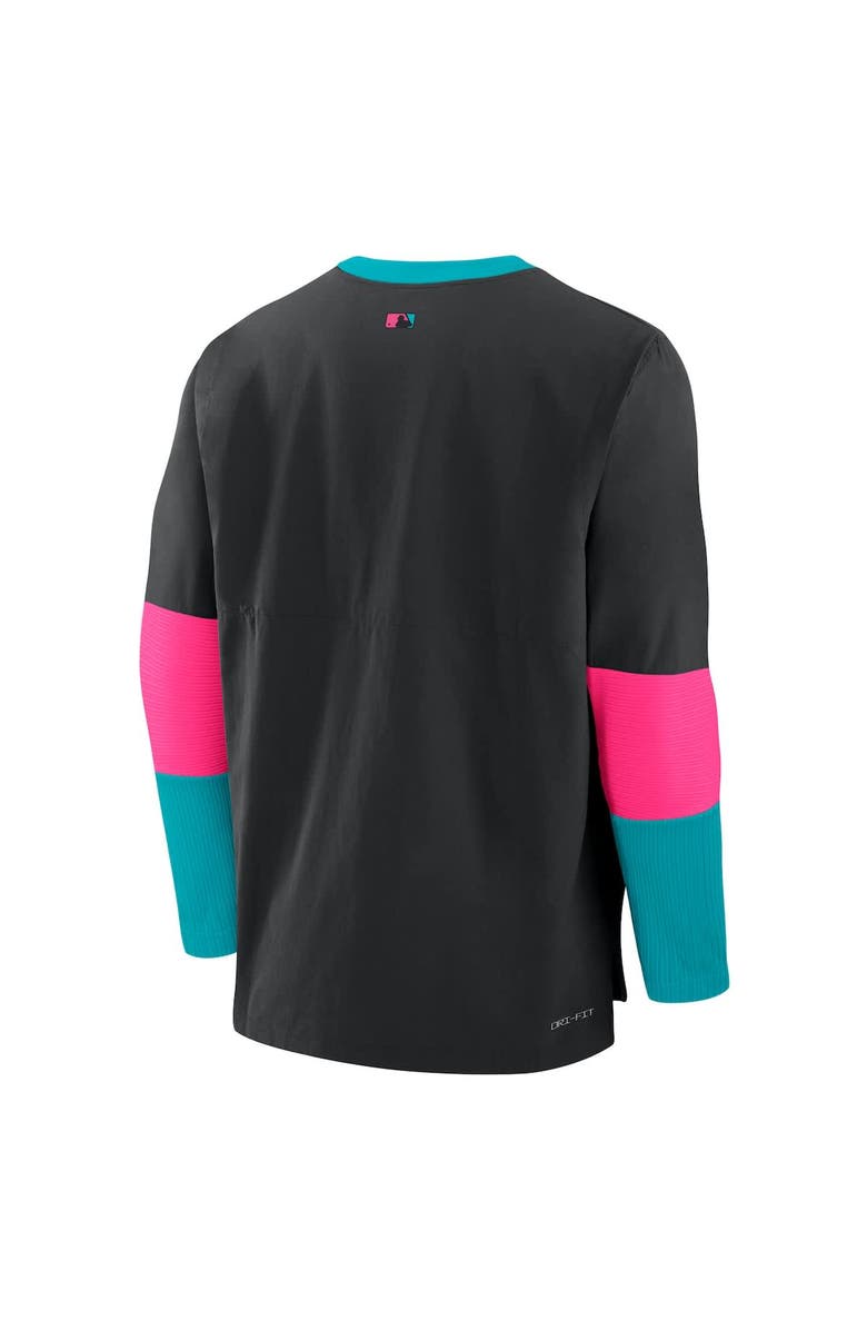 Nike Men's Nike Black Miami Marlins 2025 City Connect Authentic Collection Player Tri-Blend Performance Long Sleeve T-Shirt, Alternate, color, Black