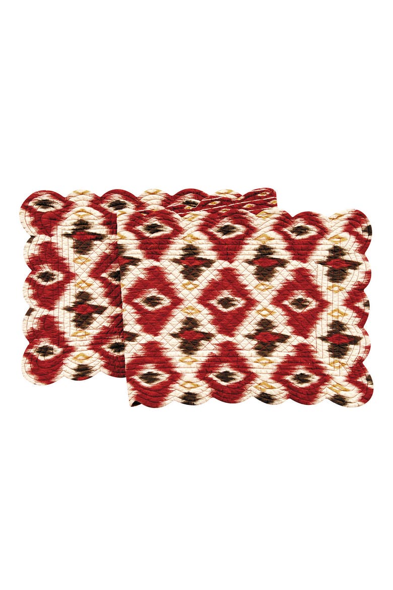 Ikat Dining Table Runner 14" x 51", Main, color, Red