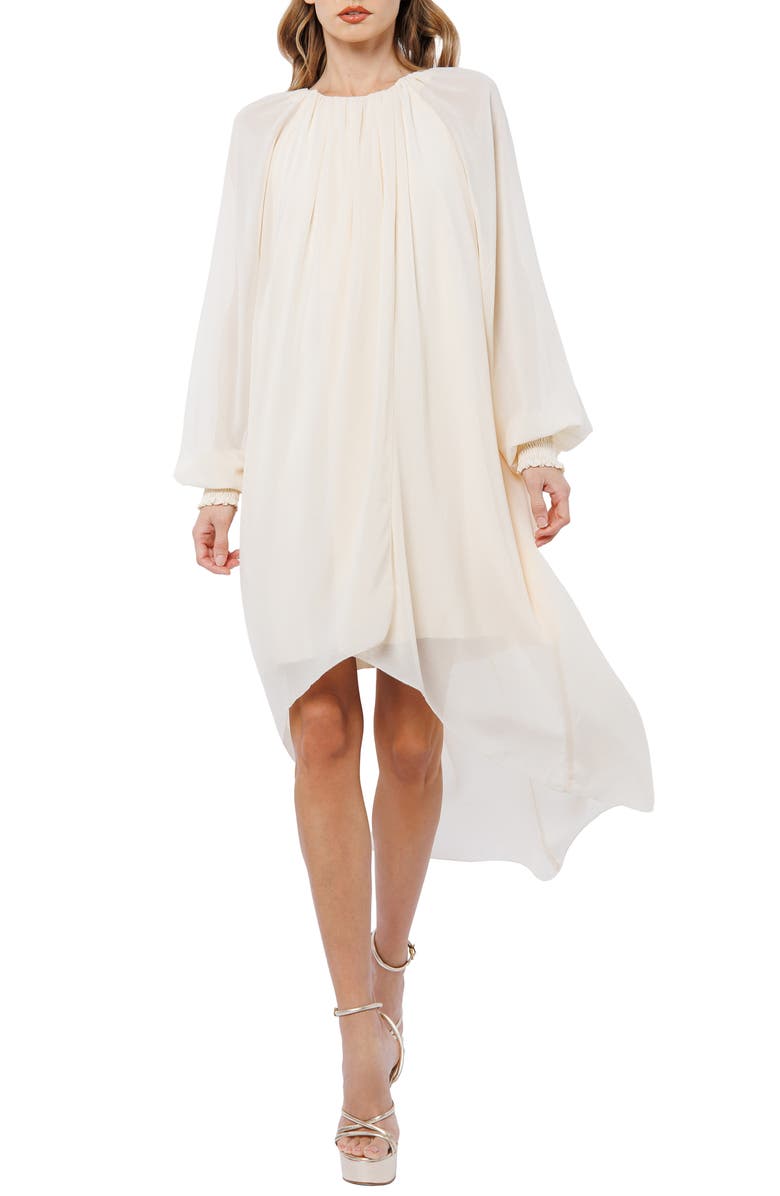 CIEBON Joni Long Sleeve High-Low Dress, Main, color, Cream
