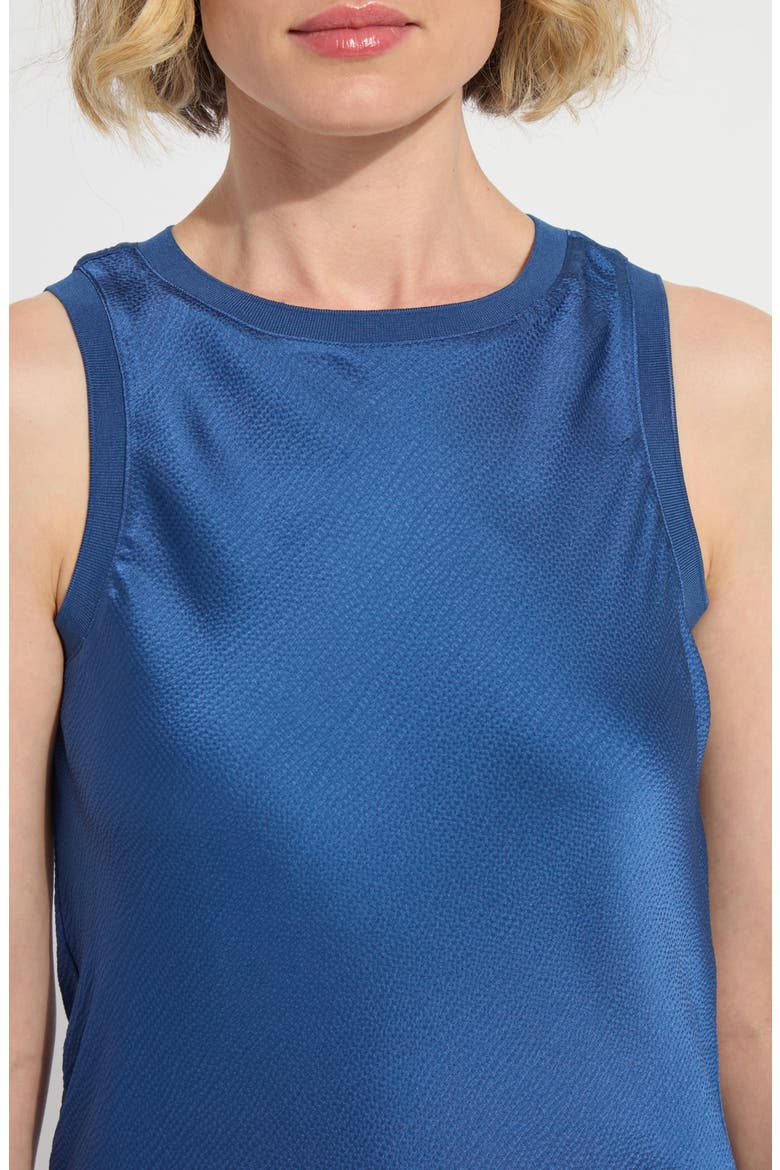 Akemi Mixed Media Tank Top, Alternate, color, PALERMO BLUE