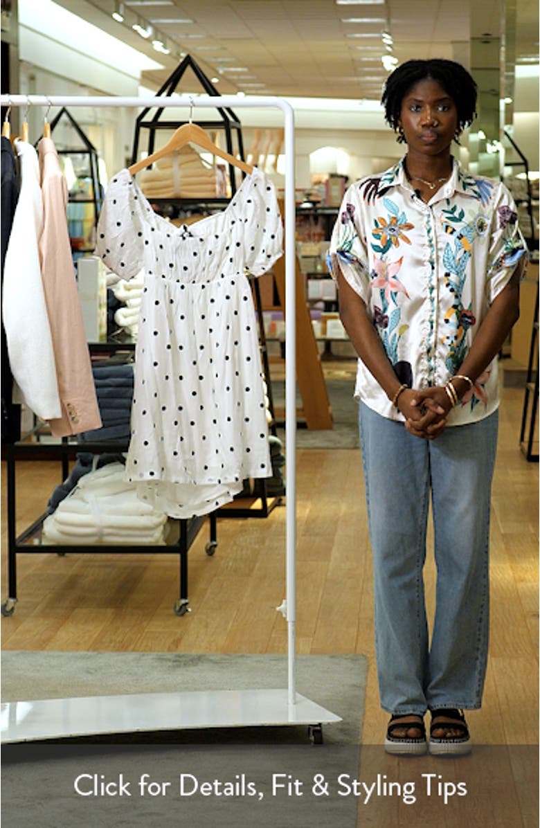 Mona Polka Dot Babydoll Minidress, sales video thumbnail