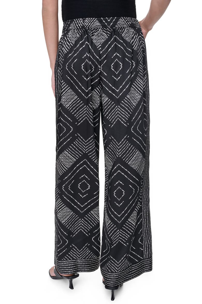 Scarf Print Wide Leg Pants, Alternate, color, GEO DIAMOND POINTELLE