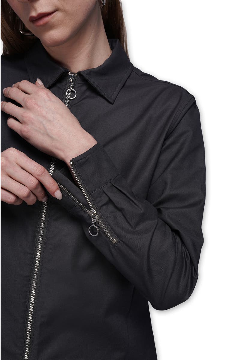 WILDFANG The Essential Long Sleeve Oxford Zip Up Shirt, Alternate, color, 