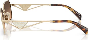 58mm Gradient Rectangular Sunglasses