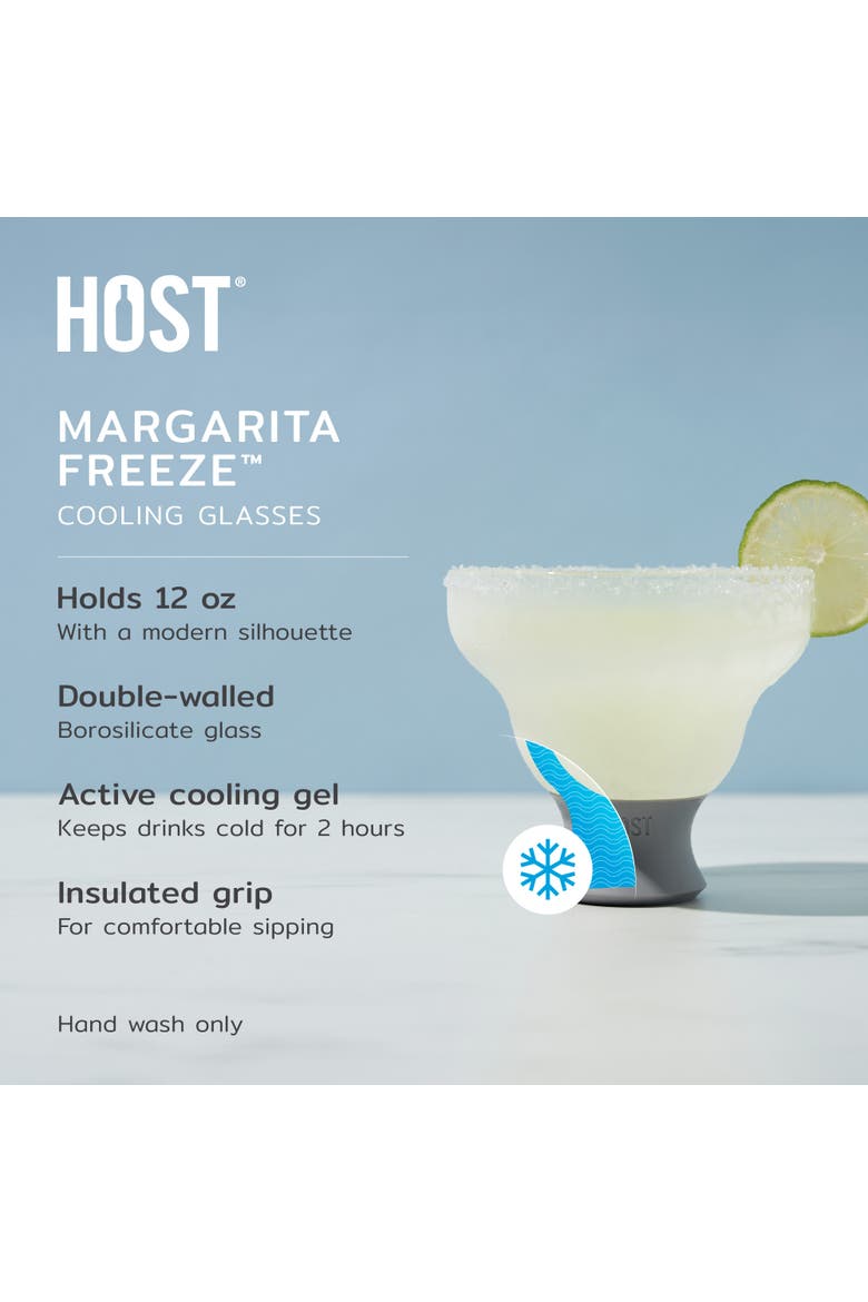 Glass FREEZE Margarita Cooling Cup Set of 2, Alternate, color, Gray