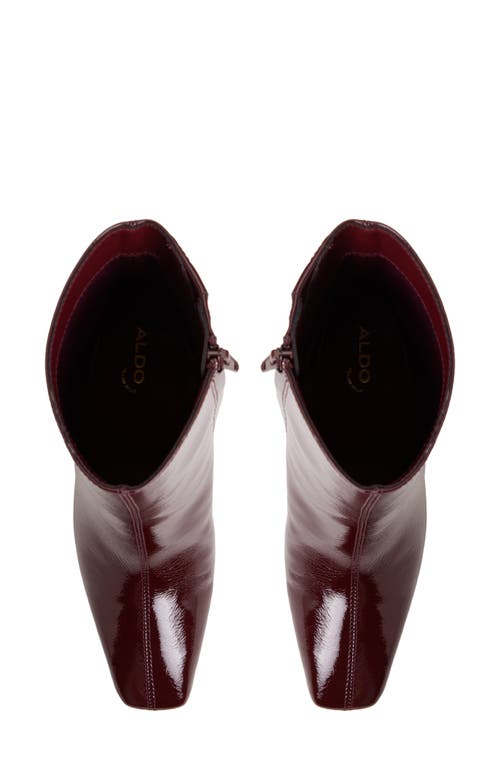 Aldo Vellamo Block Heel Bootie In Burgundy