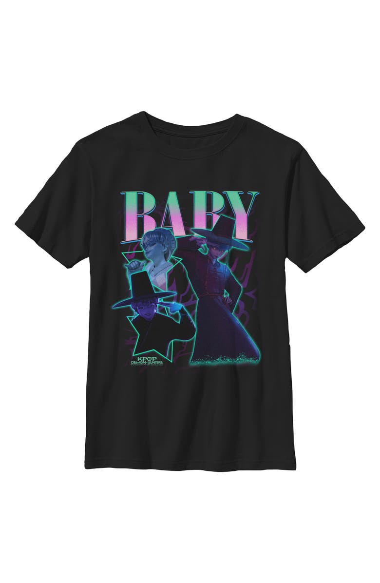 KPop Demon Hunters Boy's KPop Demon Hunters Baby Saja Collage  Graphic T-Shirt, Main, color, Black