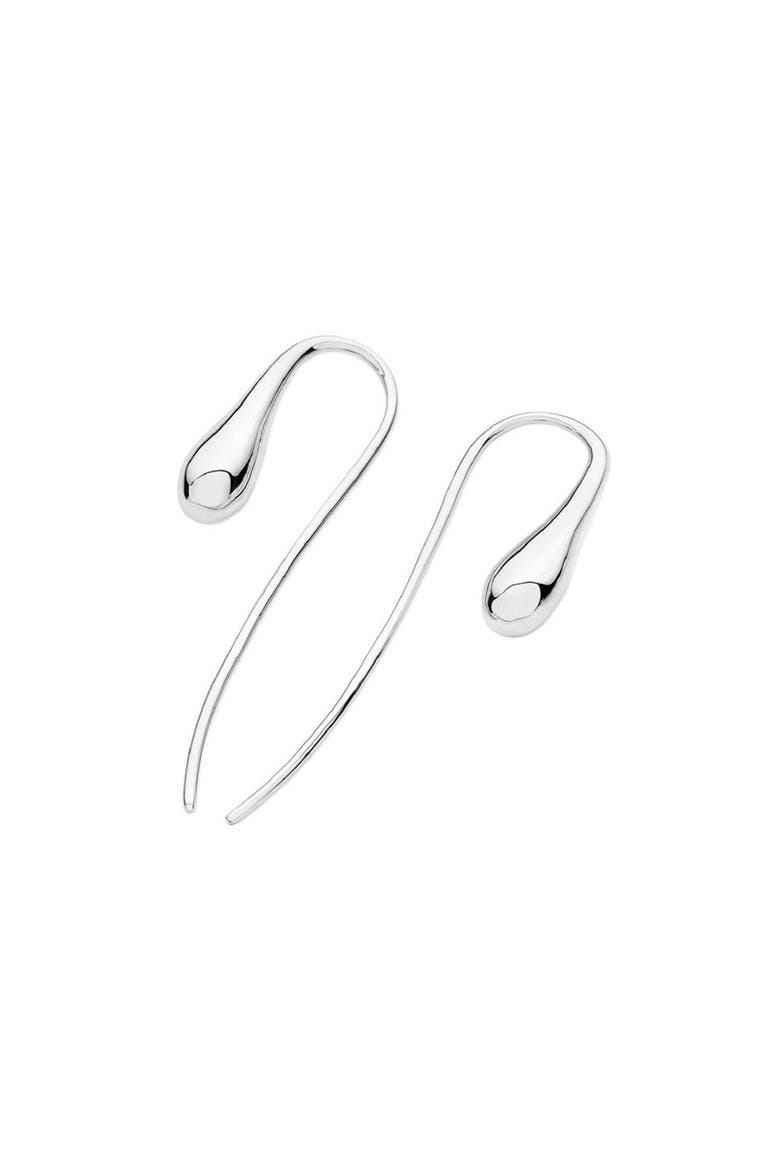 Hook Drop Earrings, Main, color, Sterling Silver
