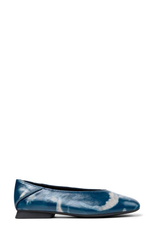 Camper Casi Myra Cloud-print Leather Ballet Flats In Black