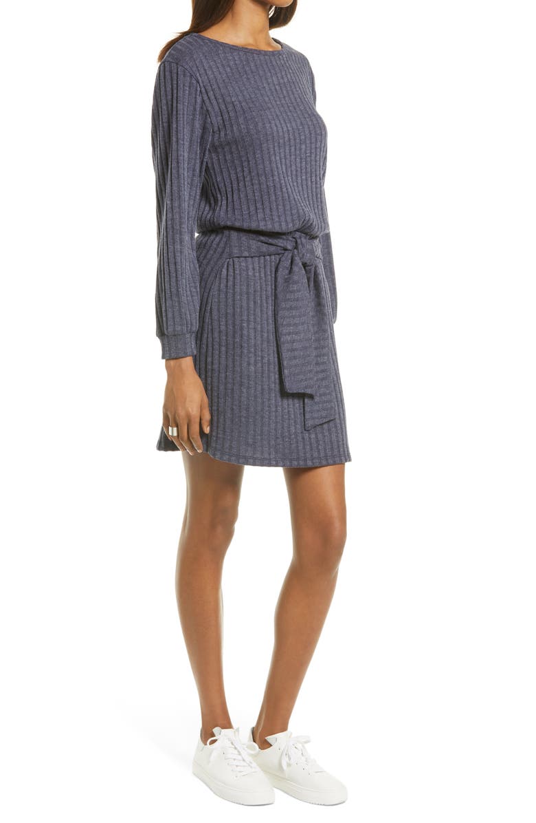 Tie Front Long Sleeve Dress