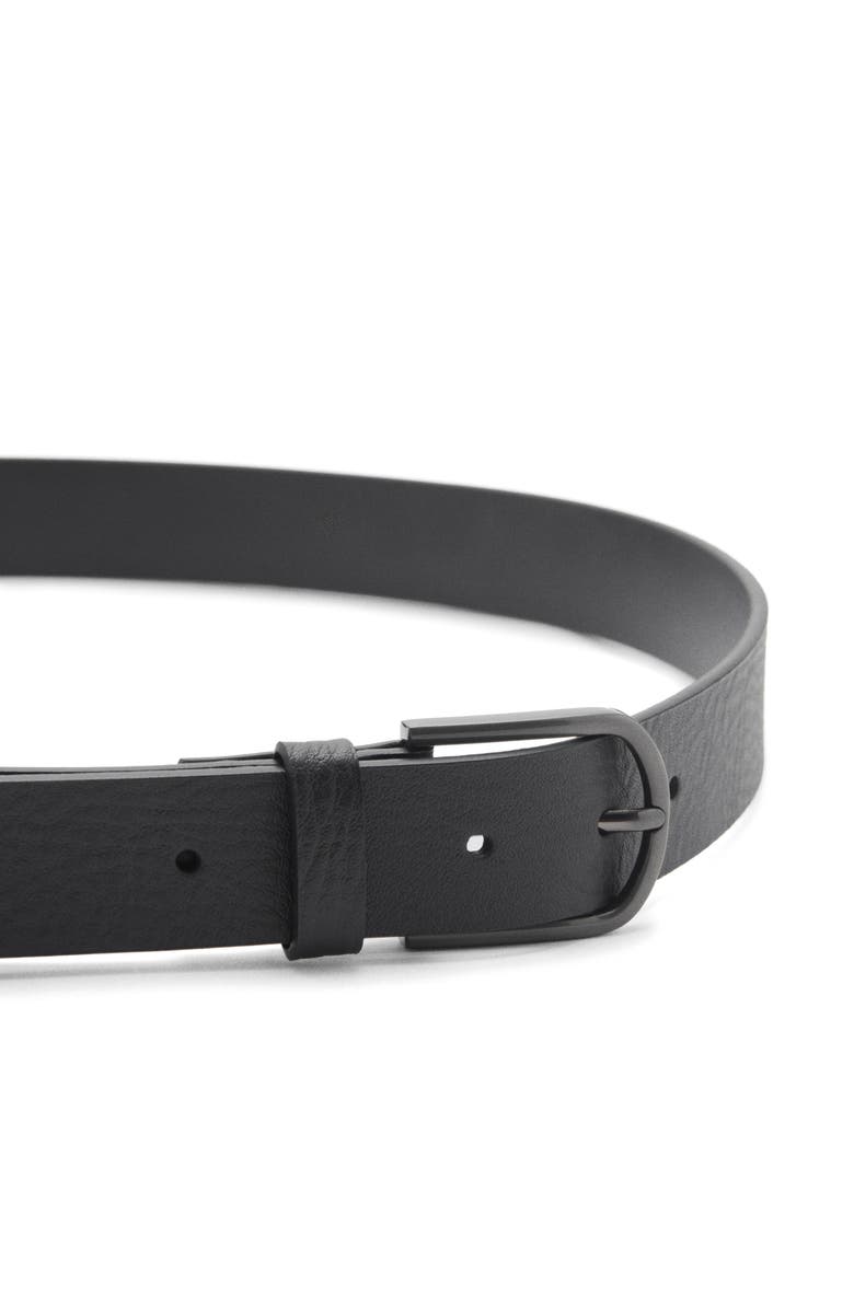 MANGO Pebbled Leather Belt, Alternate, color, 