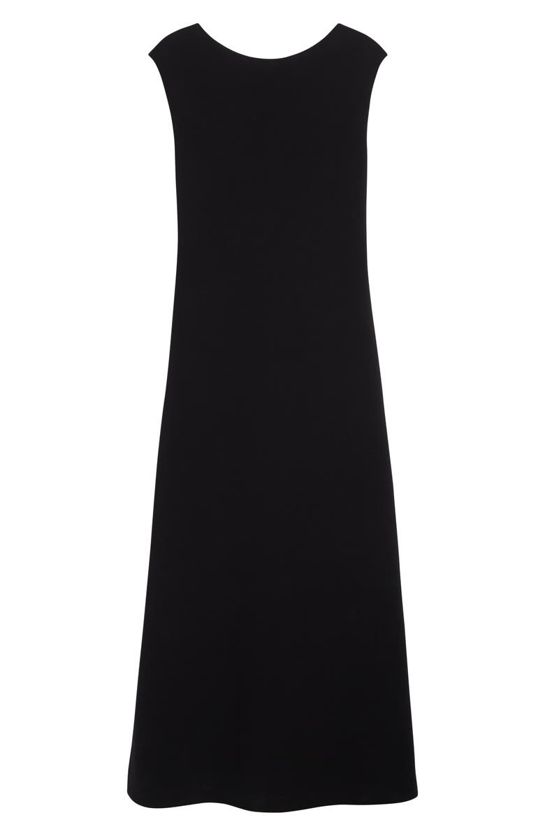 Max Mara Pepli V-Back Scuba Knit Jersey Midi Dress, Alternate, color, Black