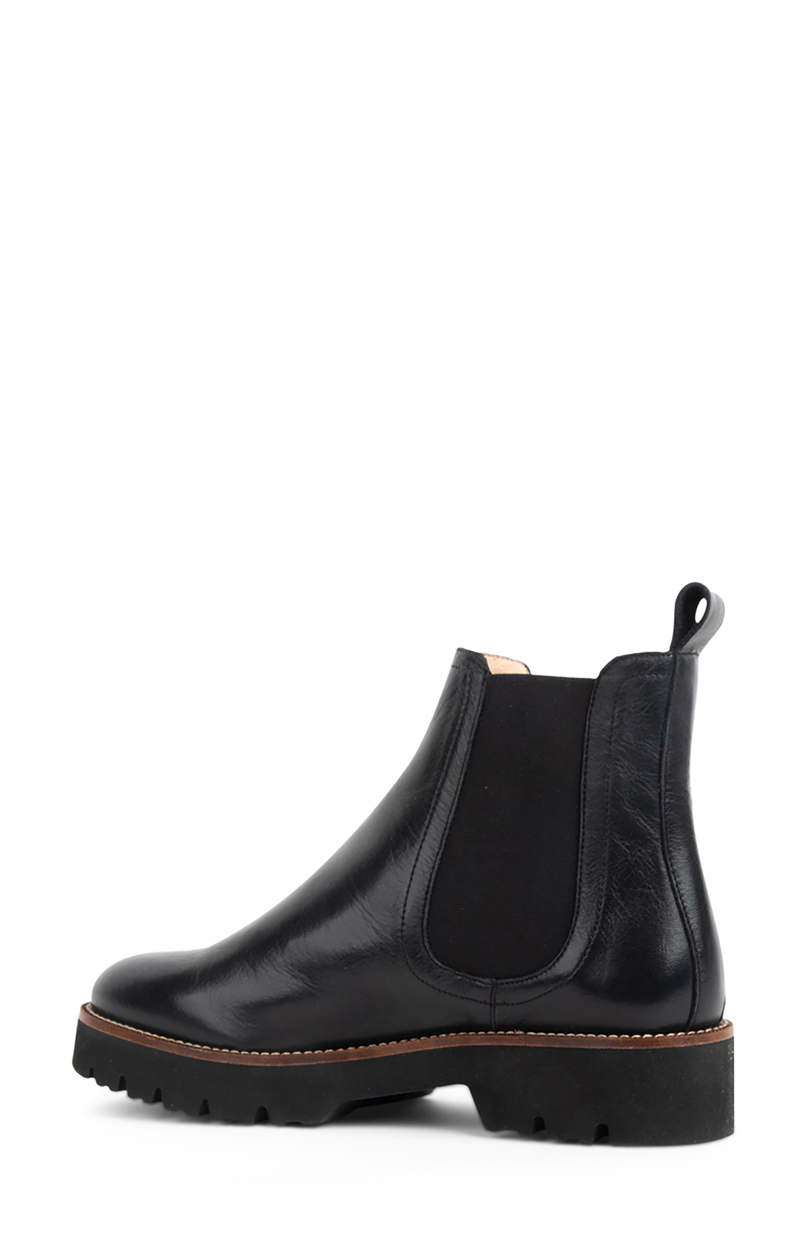 patricia green Lug Sole Chelsea Boot, Alternate, color, Black