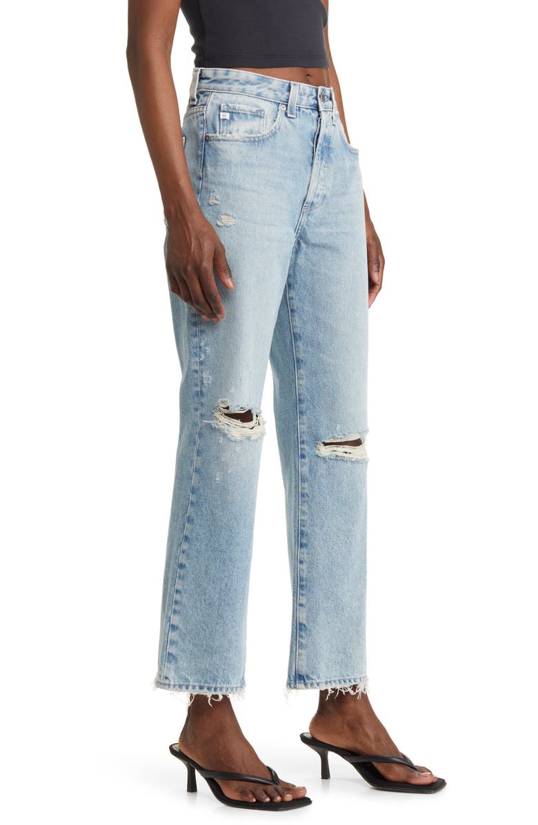 AG Kinsley Ripped High Waist Ankle Flare Jeans, Alternate, color, Idyllic Destructed