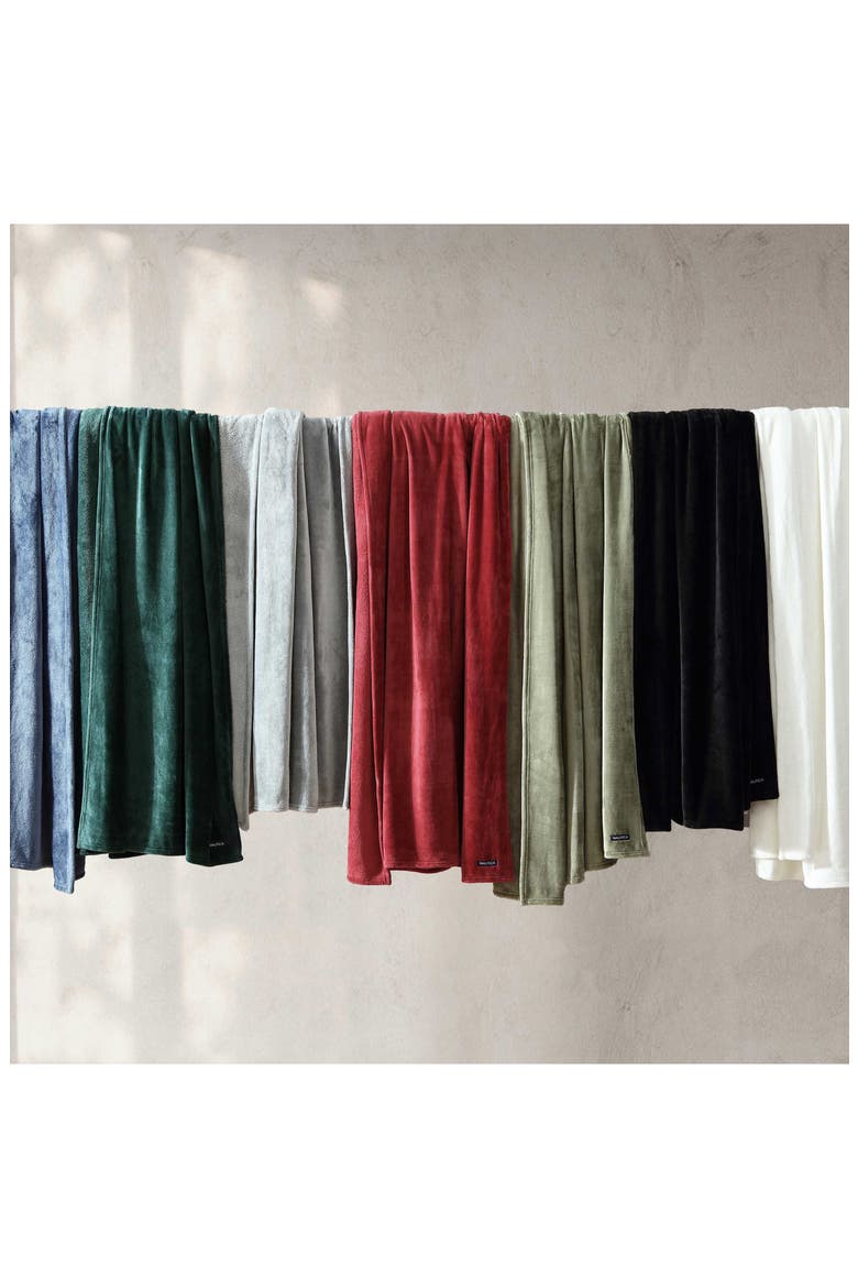 Solid Fleece Throw Blanket, Alternate, color, FERN GREEN