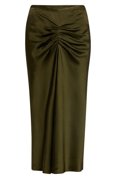 Bela Ruched Midi Skirt