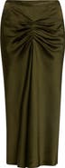 Victoria Beckham Bela Ruched Midi Skirt