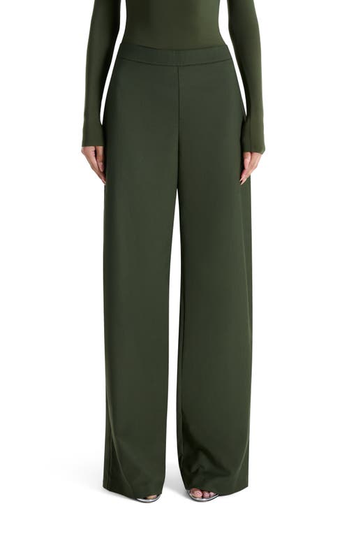 Naked Wardrobe High Waist Wide Leg Pants In Green