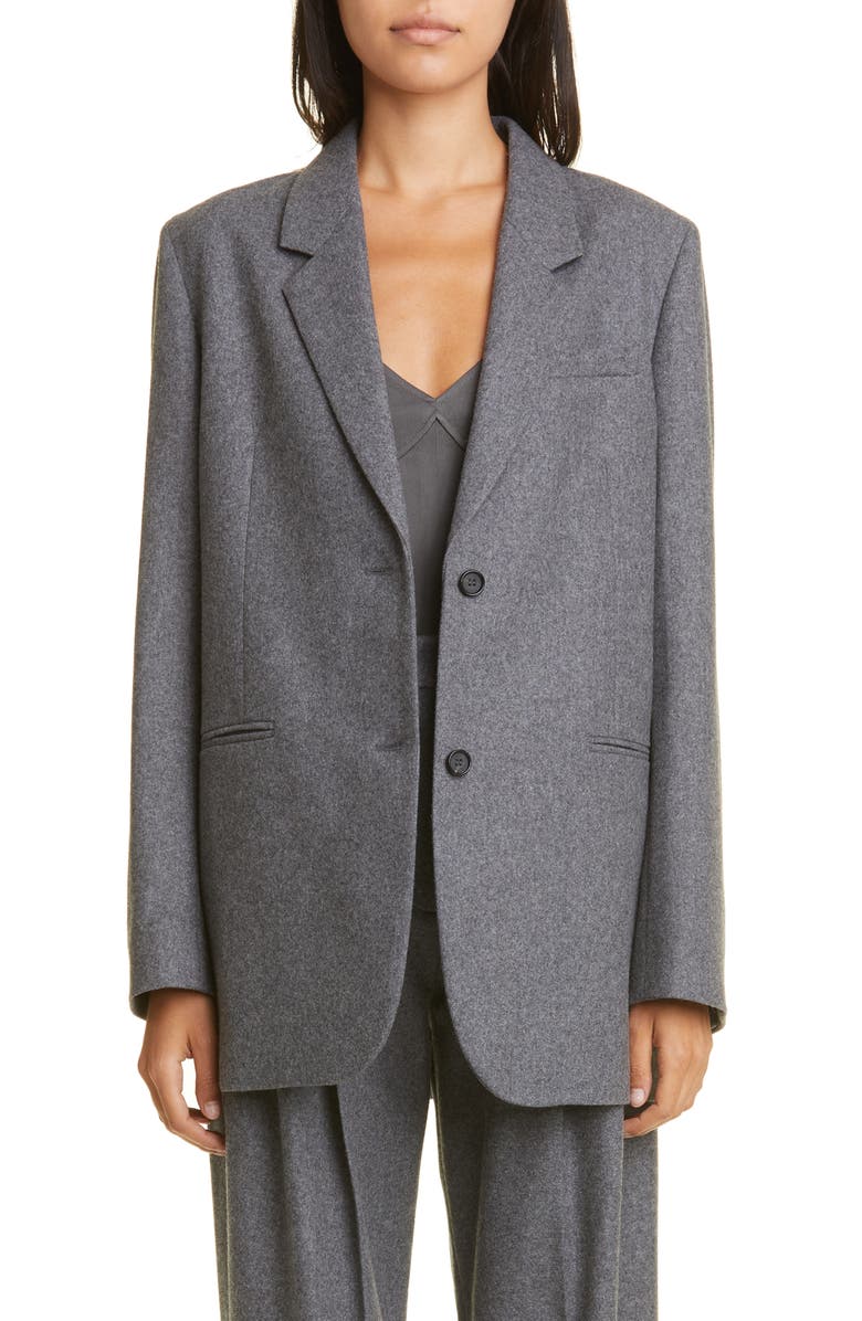 TOTEME Tailored Recycled Wool Blend Jacket, Main, color, 