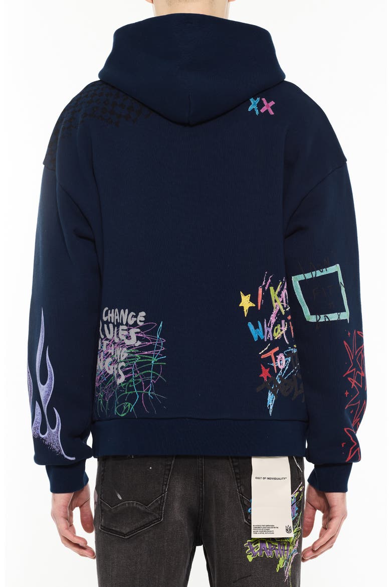 Graphic Hoodie Sweatshirt, Alternate, color, BLACK
