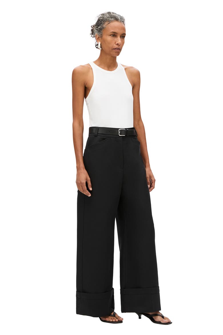 Wide Cuff Pant, Alternate, color, Black
