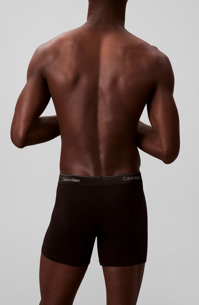Calvin Klein Icon Stretch Cotton Boxer Briefs, Alternate, color, Black