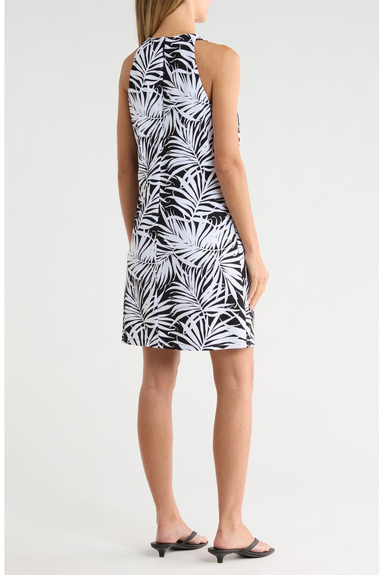 Aubrey Lorenzo Leaves Halter IslandZone® Dress, Alternate, color, BLACK
