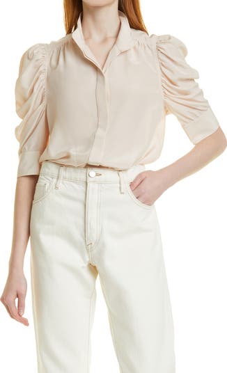 Frame Gillian Silk offers Collared Puff Sleeve Blouse