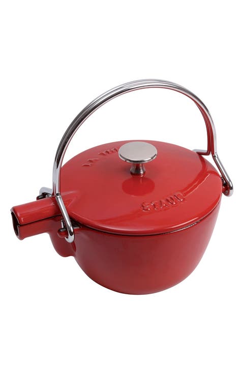 1-Quart Enameled Cast Iron Tea Kettle