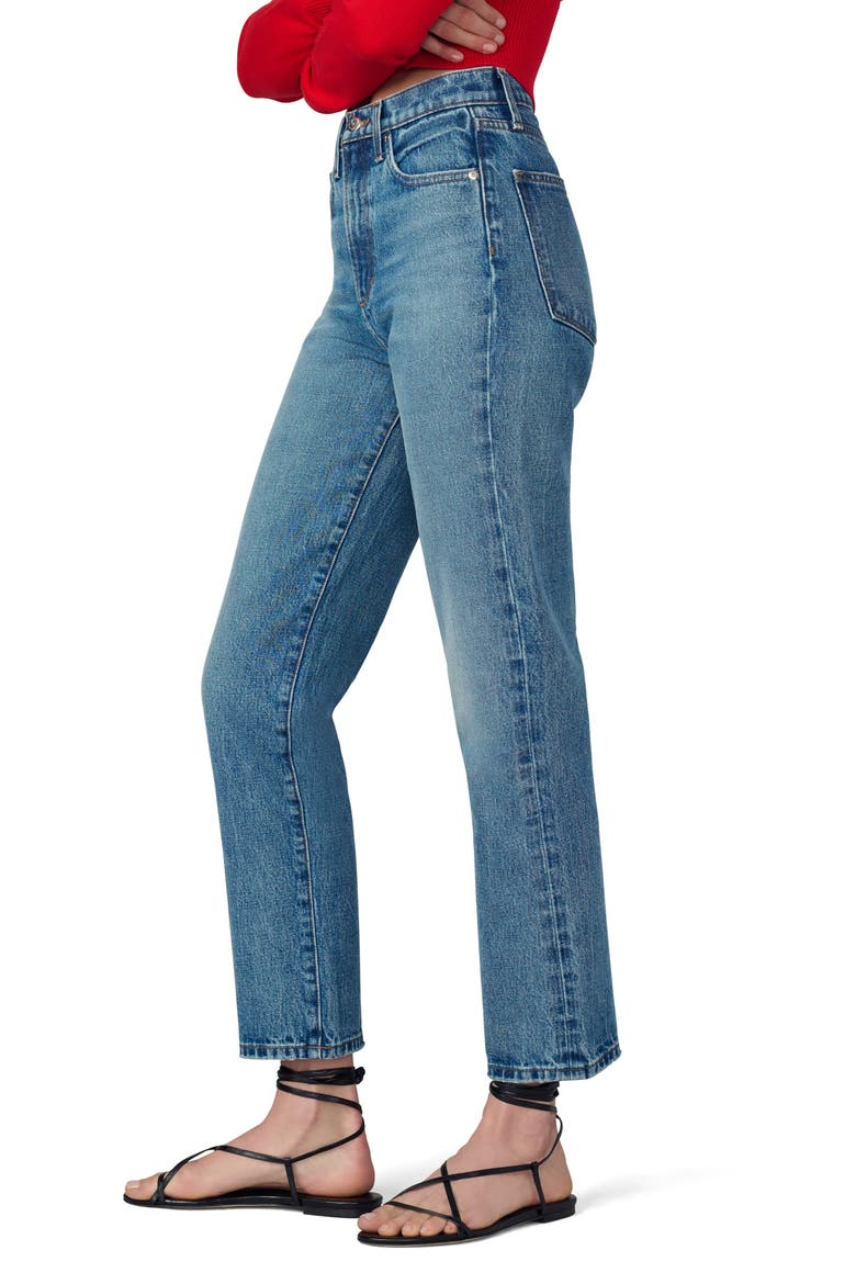 The Margot High Waist Ankle Slim Straight Leg Jeans, Alternate, color, IMPACT