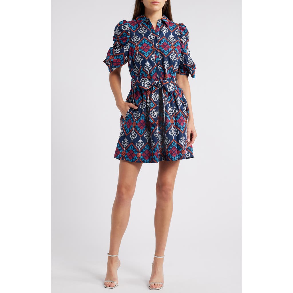 Ciebon Scarlette Embroidered Tie Waist Minidress