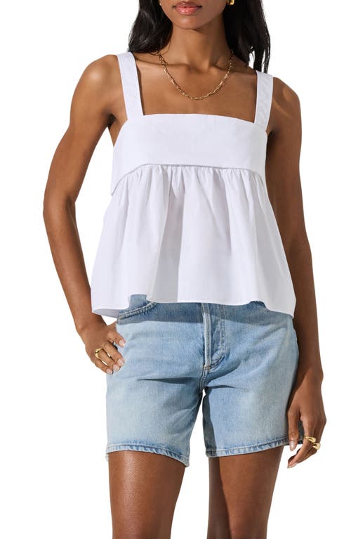 Astr The Label Cotton Babydoll Tank In White