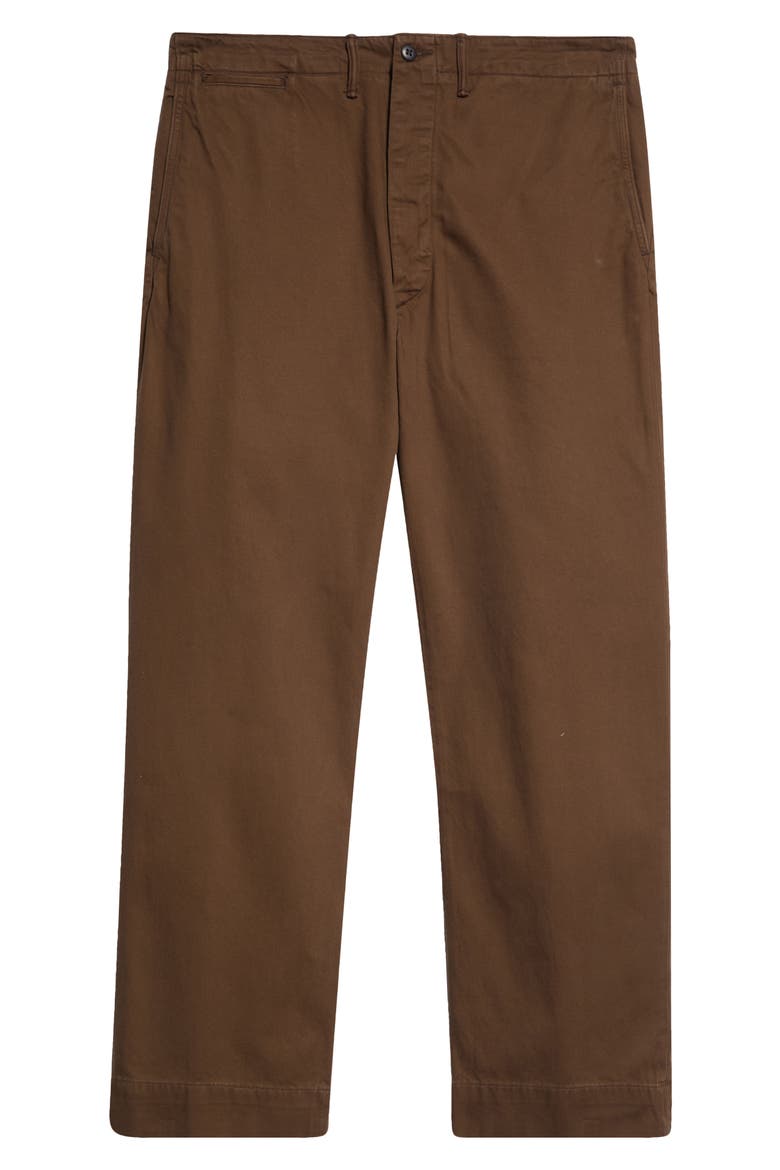Cotton Twill Field Chino Pants, Main, color, DARK BROWN