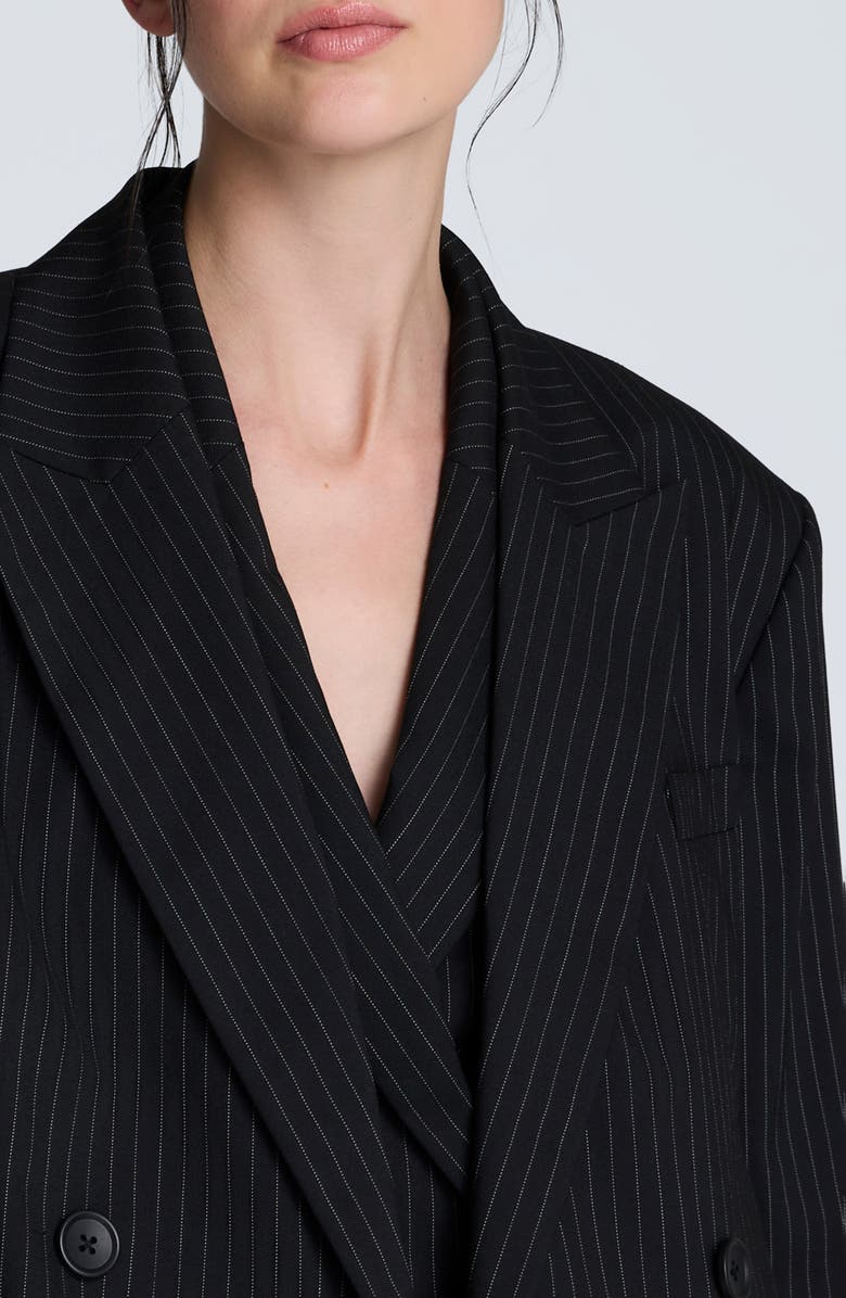 Kenneth Cole Pinstripe Double Breasted Jacket, Alternate, color, 