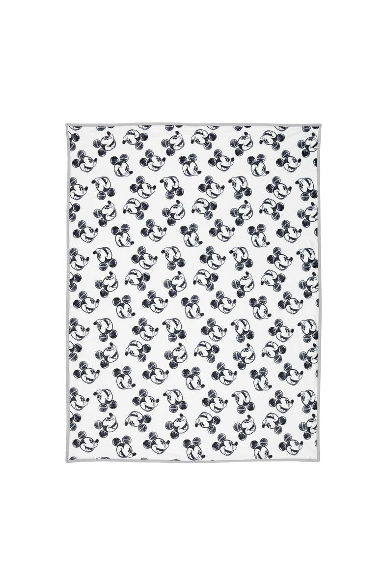 Lambs & Ivy Disney Baby MICKEY MOUSE Baby Blanket - Minky/Jersey, Alternate, color, White