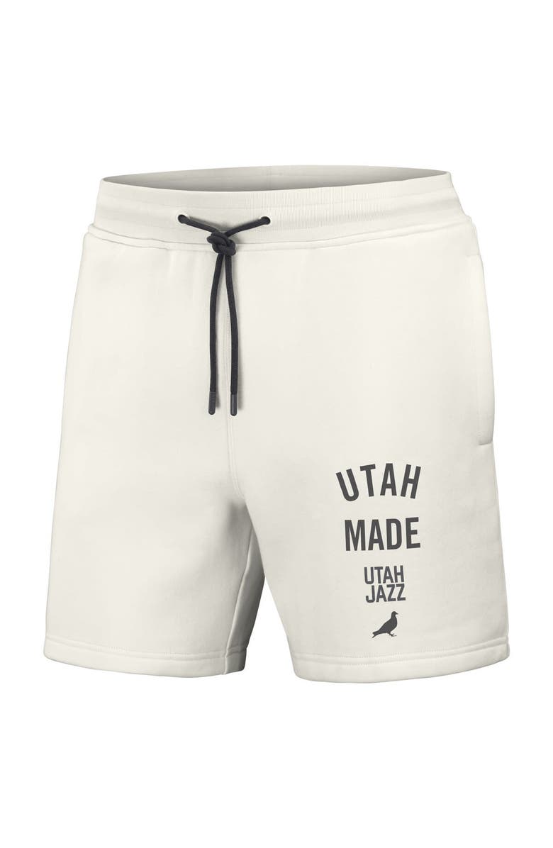 STAPLE Men's NBA x Staple Cream Utah Jazz Heavyweight Fleece Shorts, Alternate, color, Cream
