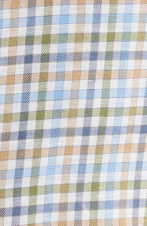 Scott Barber Coastal Regular Fit Plaid Linen & Lyocell Button-down Shirt