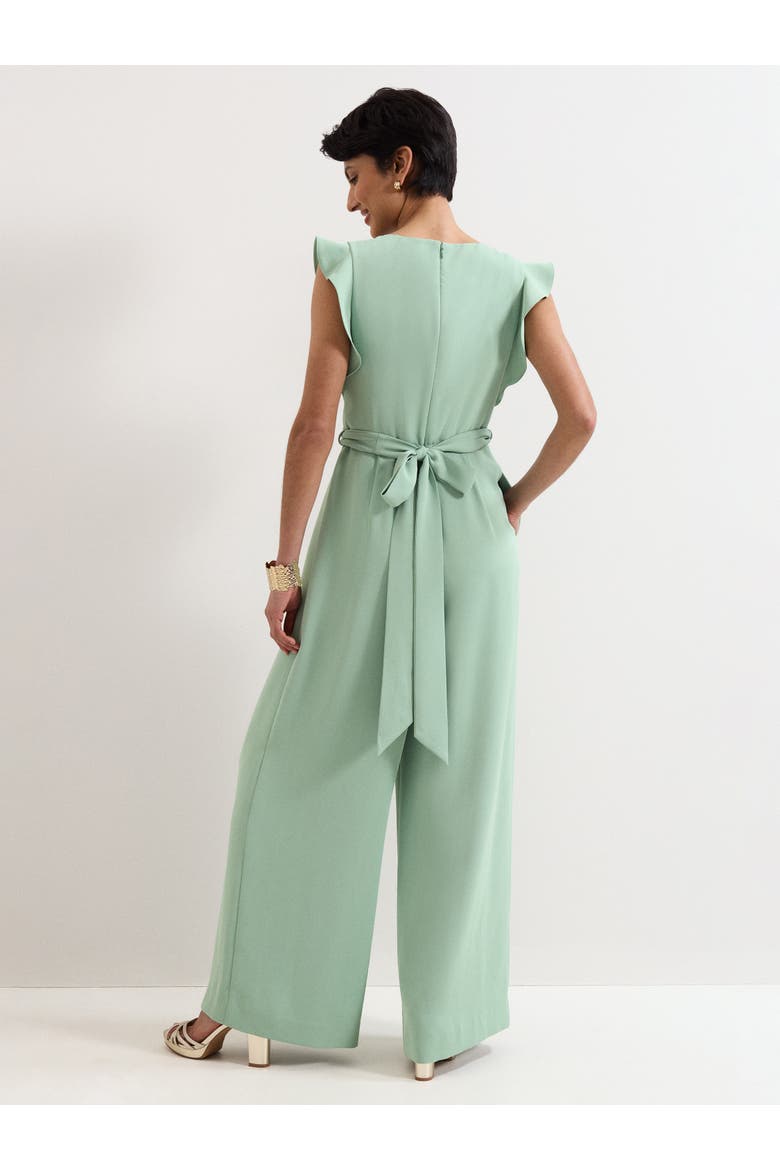 Ayla V-Neck Wide Leg Jumpsuit, Alternate, color, Green