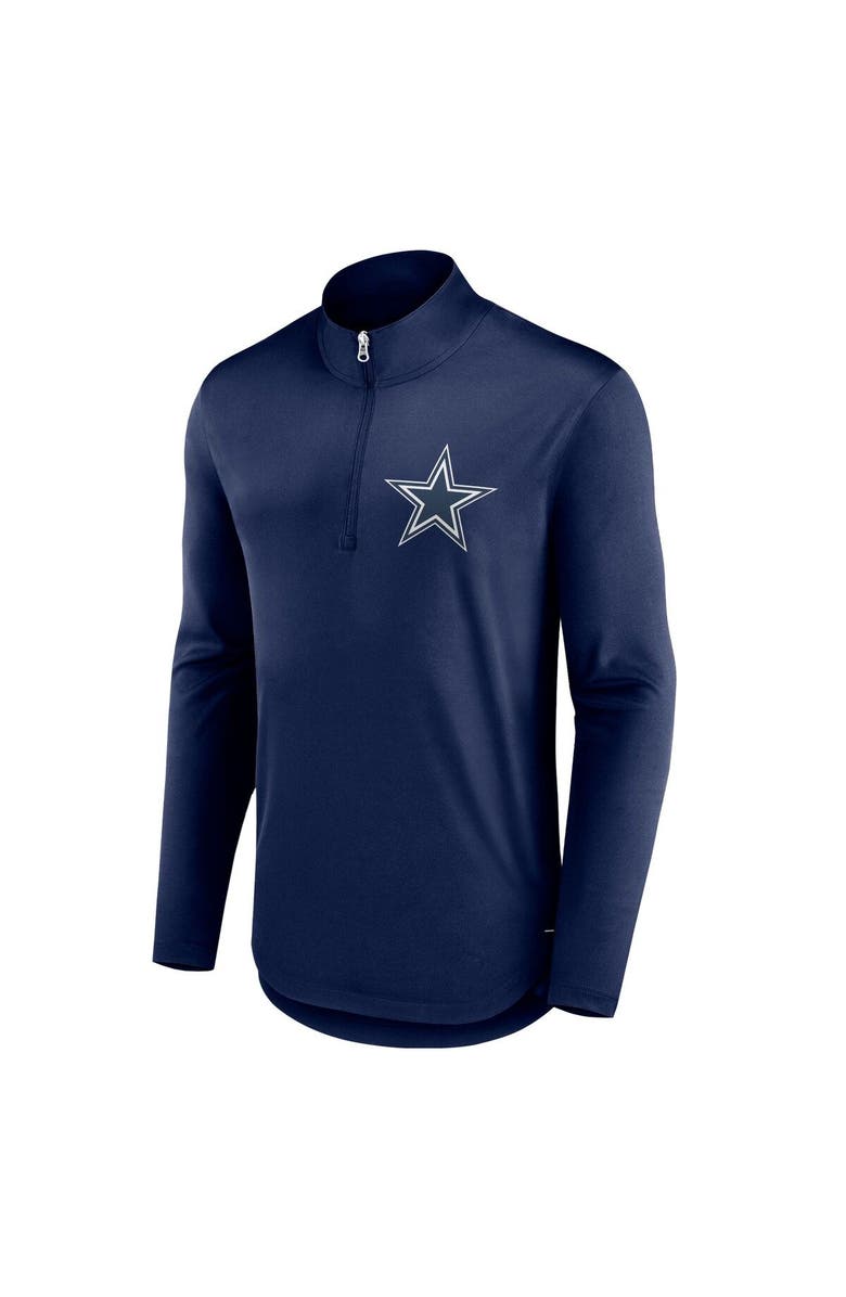 FANATICS Men's Fanatics Branded Navy Dallas Cowboys Tough Minded Quarter-Zip Top, Alternate, color, 