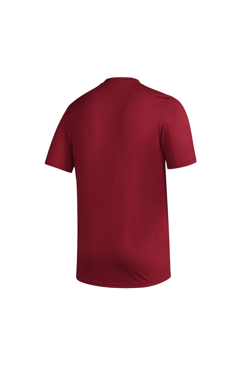 adidas Men's adidas Red Louisville Cardinals Basics Secondary Pre-Game AEROREADY T-Shirt, Alternate, color,