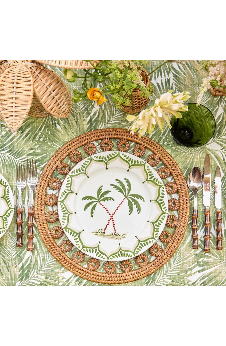 Mrs. Alice Jardin de Palmier Starter Plates, Alternate, color, Green