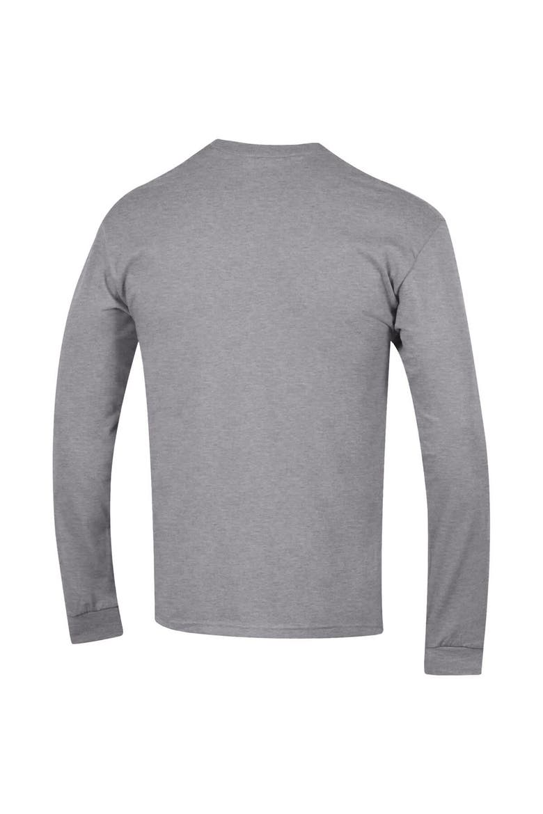 Men's Champion  Heather Gray Seattle Seahawks Seal Long Sleeve T-Shirt, Alternate, color, Heather Gray