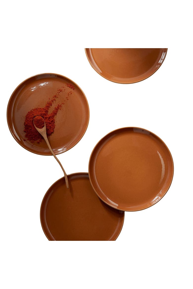 Le Gourmand Dinnerware Set, 16 Pieces, Alternate, color, Matte / Shiny Terracotta