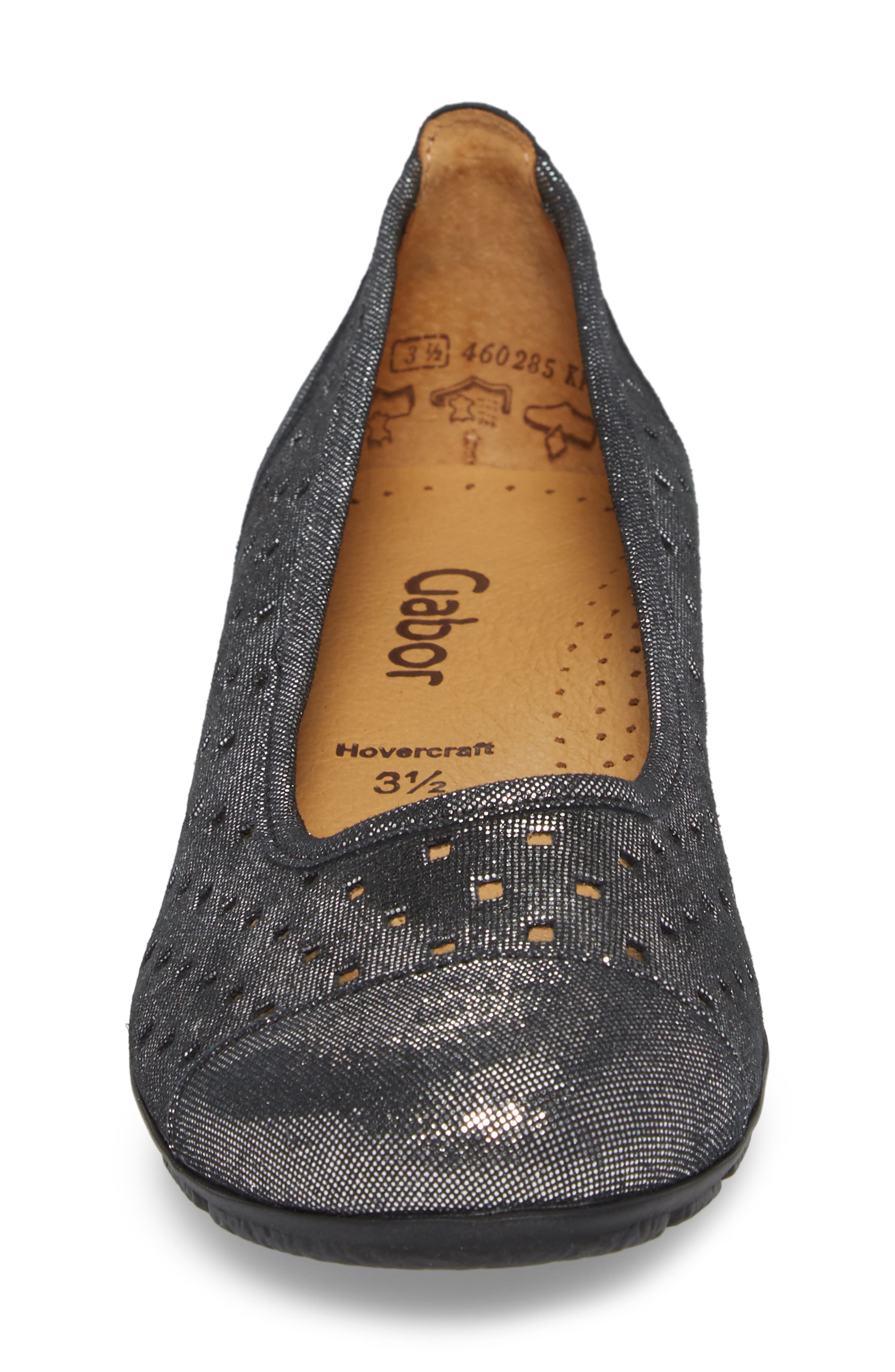 Gabor Perforated Ballet Flat, Alternate, color, 