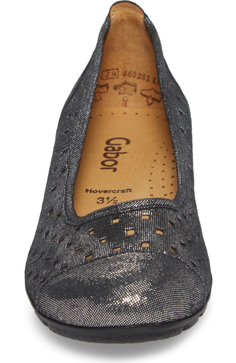 Gabor Perforated Ballet Flat, Alternate, color,
